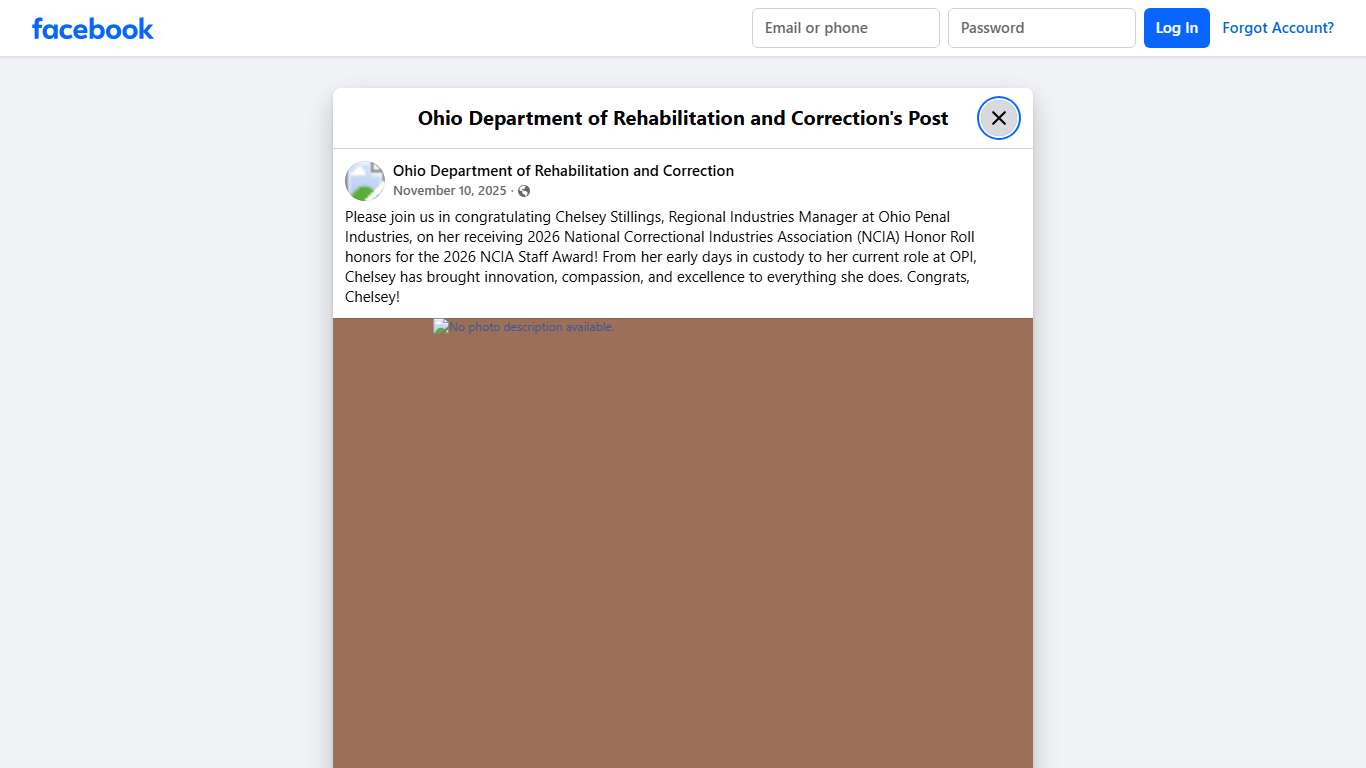 Please... - Ohio Department of Rehabilitation and Correction Facebook